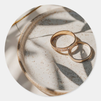 Japandi wedding runder aufkleber