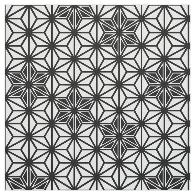 Japaner Asanoha oder Sternchen-Vereinbarung, Weiß Stoff (Muster)