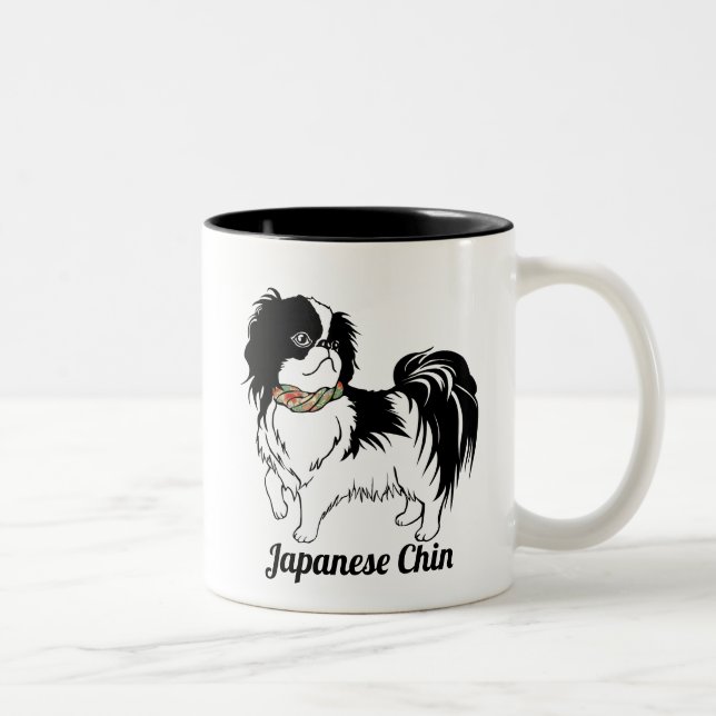 Japaner Chin Ihr Text Zweifarbige Tasse (Rechts)