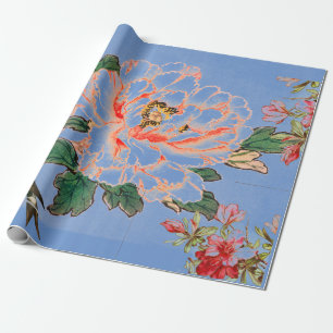 JAPANER-DRUCK-COLLAGEN-BLAU Packpapier
