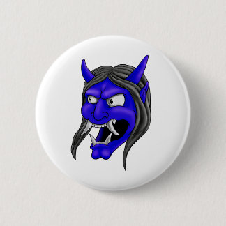 Japaner Hannya Maske Button