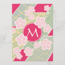 Japaner-Kirschblüte-Kirschblüten-geometrische