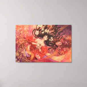 Japaner Noh Masken-Fantasie-Kunst Leinwanddruck
