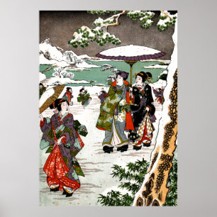 Japaner Snowscape Poster
