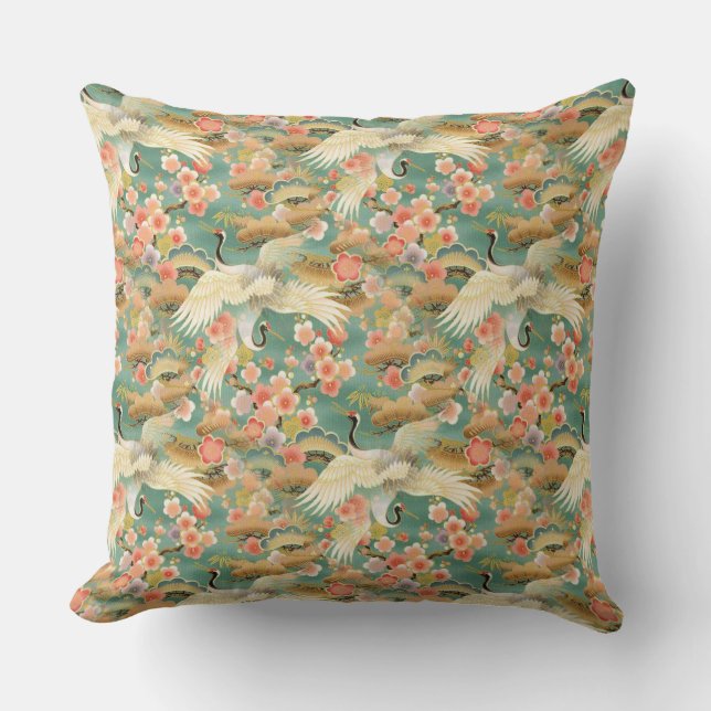 Japaner streckt BaumwollWurfs-Kissen 20" x 20" Kissen (Vorderseite)