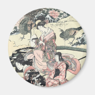 Japaner Ukiyo-e Daimyo kein okuzashiki durch Magnet
