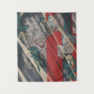 Japaner Ukiyo-e Yokai Ibaraki Dämon durch Wandteppich