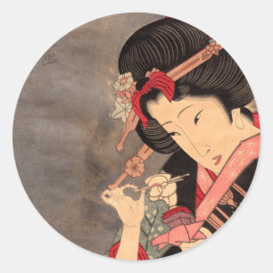 Japaner Ukiyoe Kunst vol.2 Runder Aufkleber