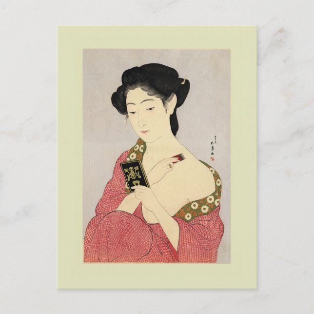 Japaner Woodblock Postkarte (Vorderseite)