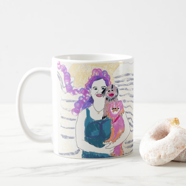 Japanerchin-Dame Mug Kaffeetasse (Mit Donut)