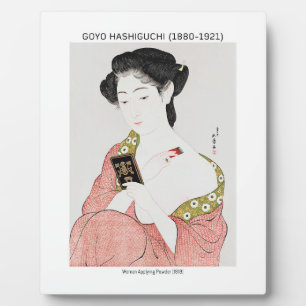 Japanerin, die Pulver aufbringt - Goyō Hashiguchi Fotoplatte