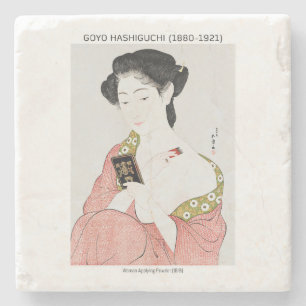 Japanerin, die Pulver aufbringt - Goyō Hashiguchi Steinuntersetzer