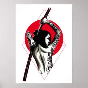Japanerin Kriegerin Poster