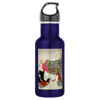 Japanerin mit Katze, Tsukioka Yoshitoshi