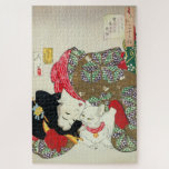 Japanerin mit Katze, Tsukioka Yoshitoshi Puzzle<br><div class="desc">Tsukioka Yoshitoshi (30. April 1839 - 9. Juni 1892)Er ist als letzter großer Meister von Ukiyo-e, einer Art japanischer Holzschnitt, weithin anerkannt. Er gilt zusätzlich als einer der beststen Erfinder der Form. Seine Karriere erstreckte sich über zwei Zeitalter - die letzten feudalen Jahre Japans und die ersten Jahre des modernen...</div>