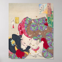 Japanerin und Katzenkunst - Taiso Yoshitoshi - 10