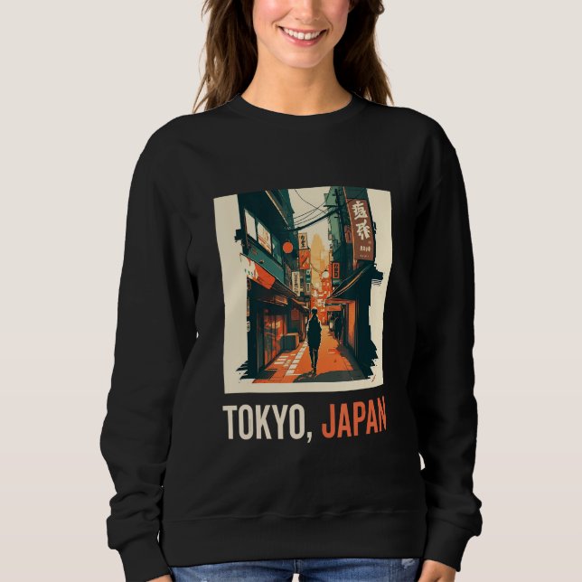 Japanese Aesthetic Tokyo Vaporwave Japan Lofi Fash Sweatshirt (Vorderseite)