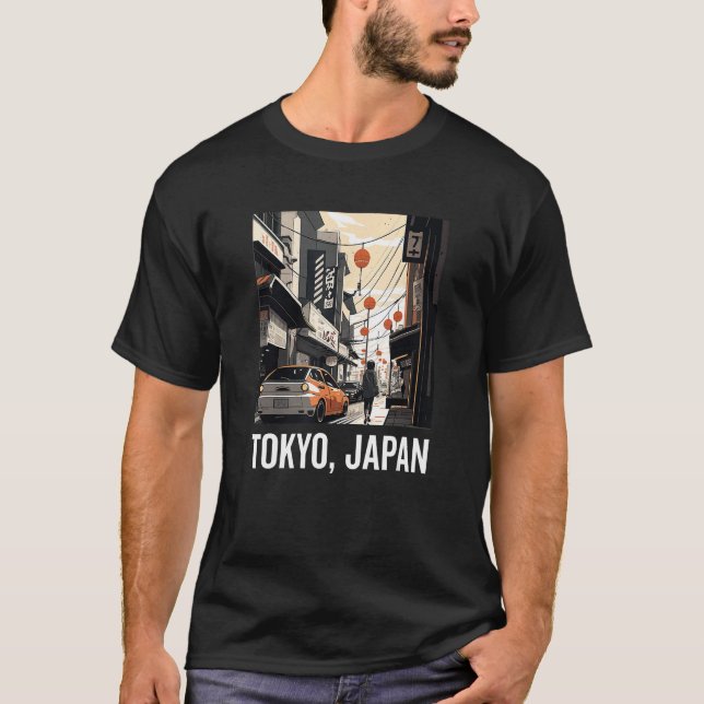 Japanese Aesthetic Tokyo Vaporwave Japan Lofi Fash T-Shirt (Vorderseite)