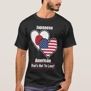 Japanese American Heart Flags Was nicht zu lieben T-Shirt