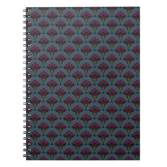 Japanese art deco style_Midnight Notizblock (Vorderseite)