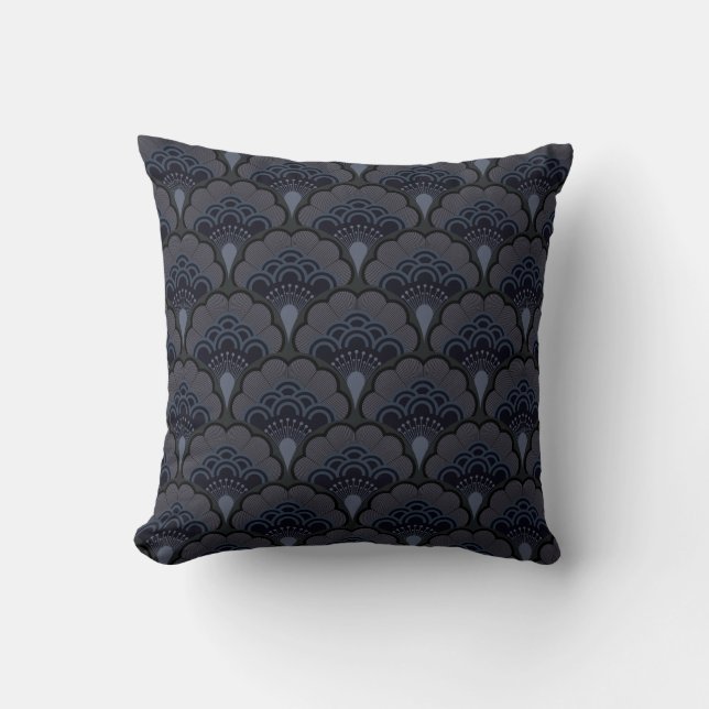 Japanese art deco style_Smoky Mist Kissen (Vorderseite)