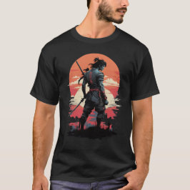 Japanese Art Ninja Anime Style Samurai T-Shirt