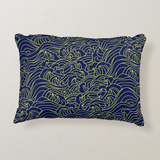 Japanese Art Pattern Pillow Dekokissen (Rückseite)