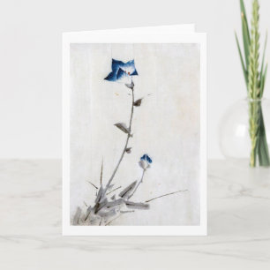 Japanese Blue Bellflower, Hokusai, Ukiyo-e Karte