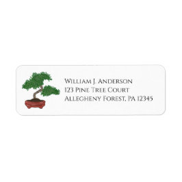 Japanese Bonsai Tree Return Address Label