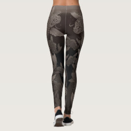 Japanese carp_line4@miyasan leggings