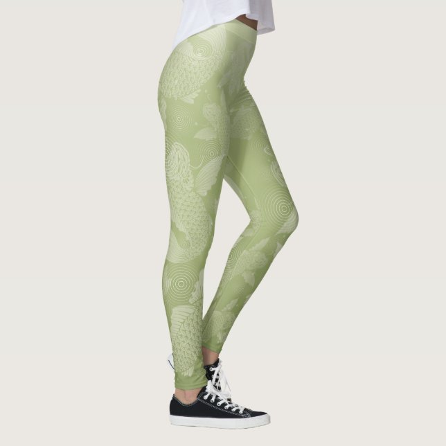 Japanese carp-moss green ground@miyasan leggings (Rechts)