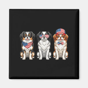 Japanese Chin 4. Juli Amerikanische Flagge Hund Magnet