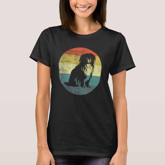 Japanese Chin Dog Retro Design T-Shirt (Vorderseite)