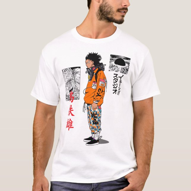 Japanese Cool Urban Samurai Vaporwave Style  T-Shirt (Vorderseite)