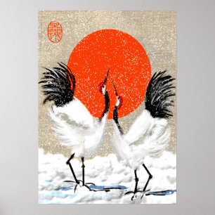 Japanese Crane Poster
