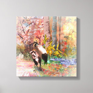 JAPANESE CRANES "Rising Sun" Canvas Print Leinwanddruck