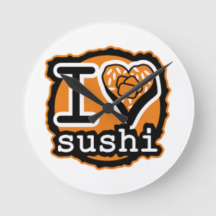 JAPANESE CUISINE Sushi Edition Runde Wanduhr