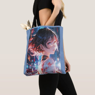 Japanese Cyberpunk Anime Girl Poster | Neon City