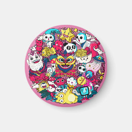 Japanese Doodle Magnet