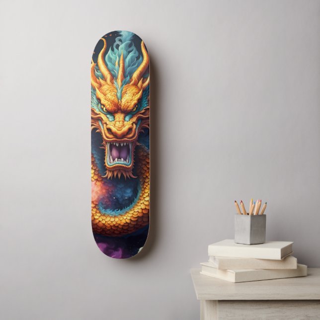 Japanese Dragon Skateboard (Wandkunst)