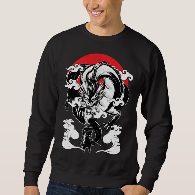 Japanese Dragon Tradition Asian Tokyo Dragon Kanji Sweatshirt (Vorderseite)