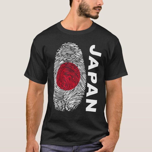Japanese flag as fingerprint motif T-Shirt (Vorderseite)