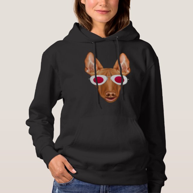 Japanese Flag Pharaoh Hound Dog Japan Pocket Hoodie (Vorderseite)