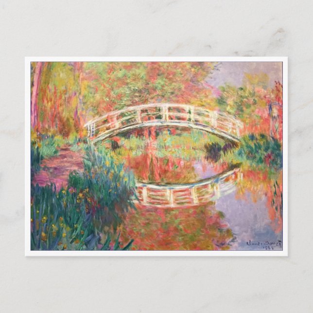 Japanese Footbridge, Giverny by Claude Monet Postkarte (Vorderseite)