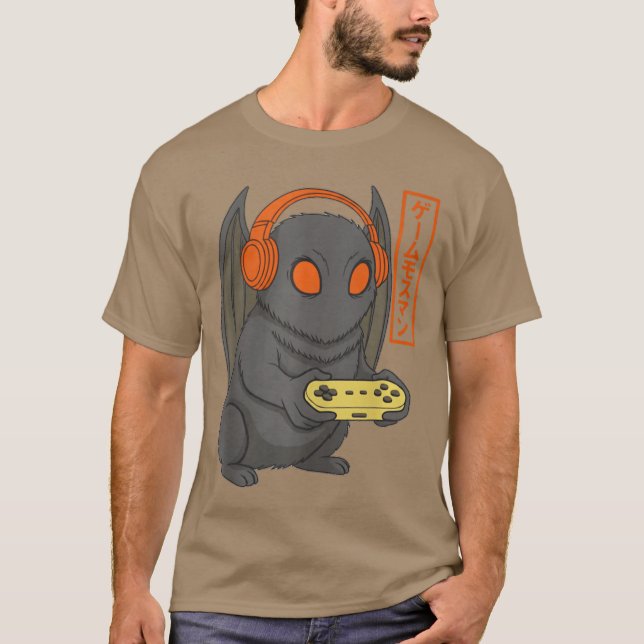Japanese Gamer Mothman Art Men Women Boy Funny Gam T-Shirt (Vorderseite)