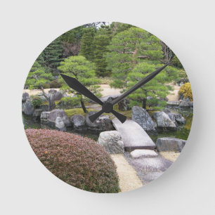 Japanese Garden 日本庭園 Runde Wanduhr