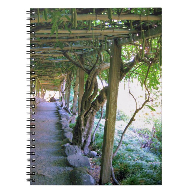 Japanese Garden Path/Arbor Note Book Notizblock (Vorderseite)