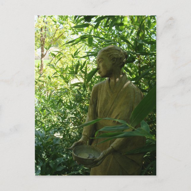 Japanese Garden Statue Postkarte (Vorderseite)