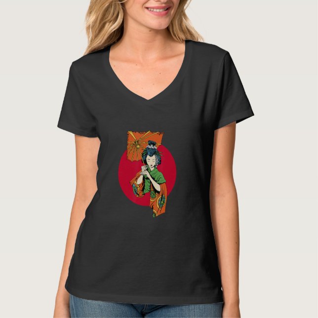 Japanese Geisha Girl Doll 1 T-Shirt (Vorderseite)