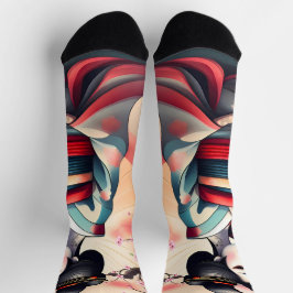 JAPANESE GEISHA SCHAUTY FRAU CHERRY BLOSSOMS SOCKEN